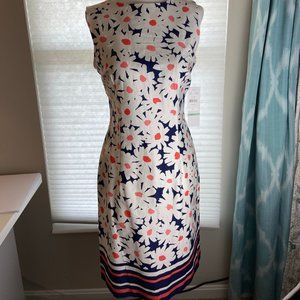 NWT Navy White Pink shift dress